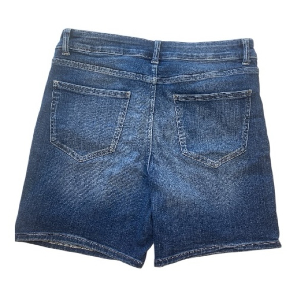 Denver Hayes High-Rise Denim Shorts, Mid Wash, Mid Weight - Picture 3 of 12